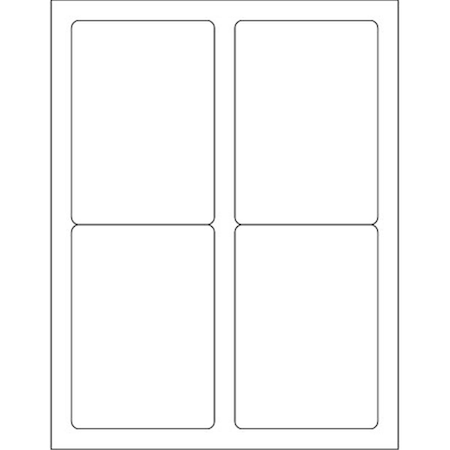 Bondad 3.5 x 5 in. Glossy White Rectangle Laser Labels, 400PK BO2537006